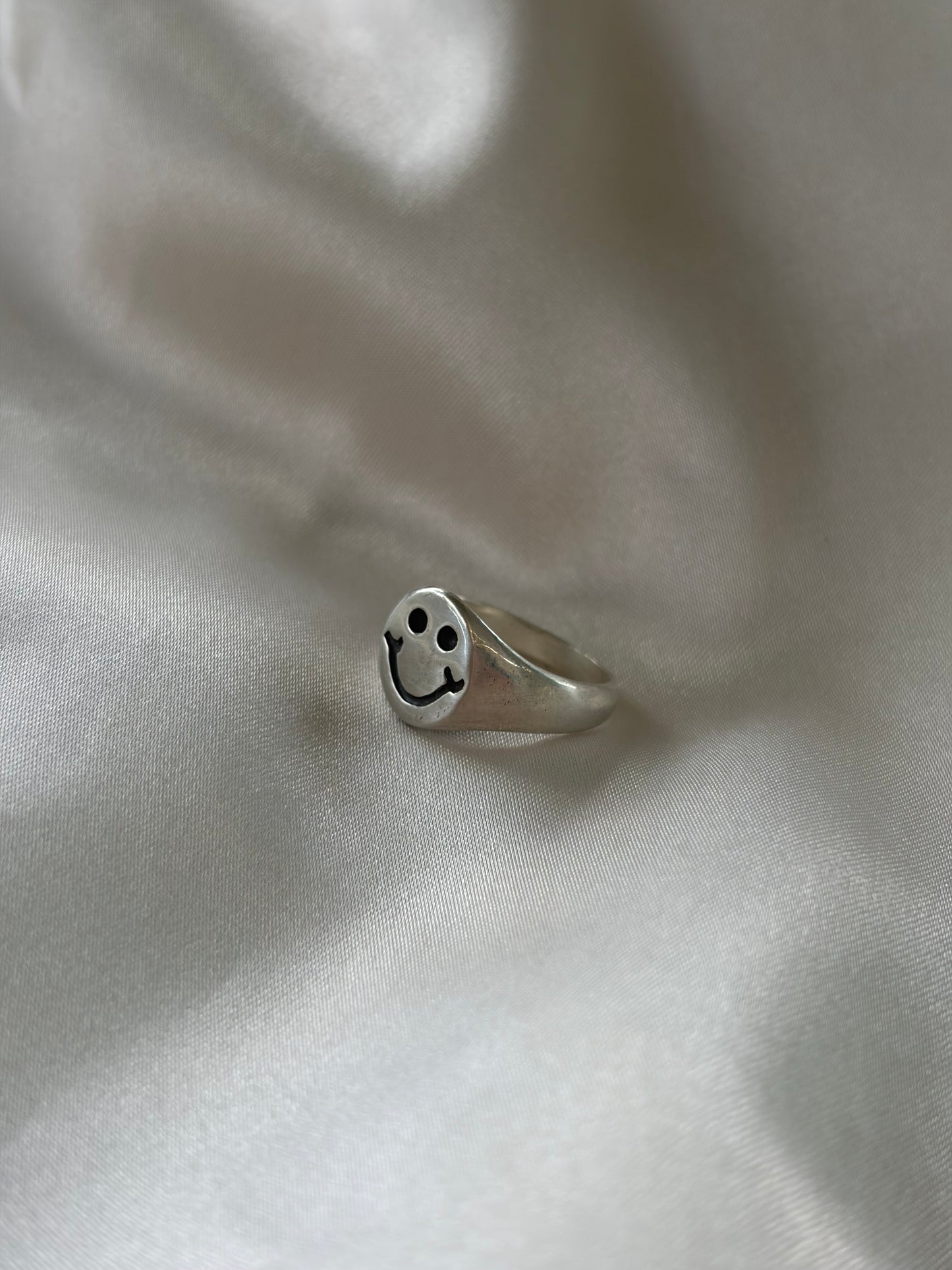 Sterling Silver Smiley Ring