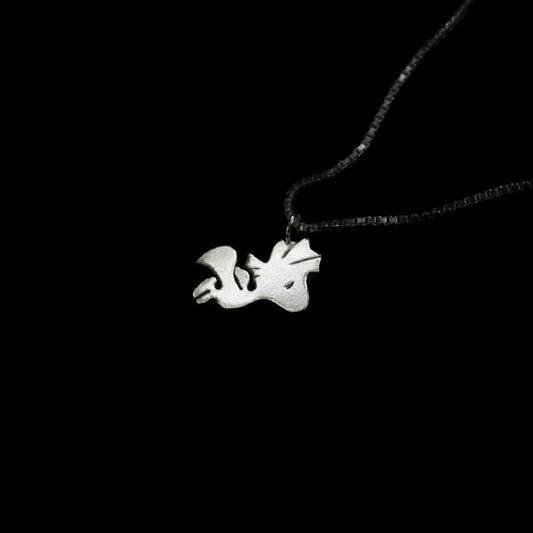 Silver Woodstock Charm Necklace